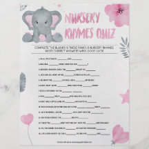Kinderzimmer Rhymes Quiz [Baby Elephant [Pink]