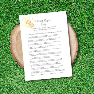 Kinderzimmer Rhymes Quiz Baby Sprinkle Game Card