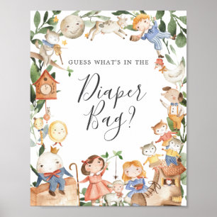 Kinderzimmer Rhymes rät, was in der Windeltasche i Poster