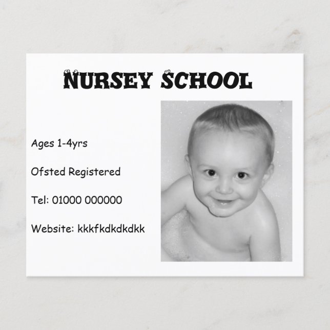 Kinderzimmer School/Nanny/Childminder Flyer (Vorne)