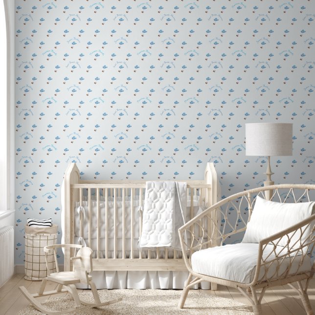 Kinderzimmer-Tapete mit anpassbarem Bär & Ballons Tapete (Kinder)