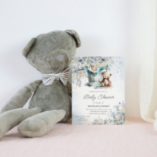 Kinderzimmer Teddy Bear Babydusche Einladung