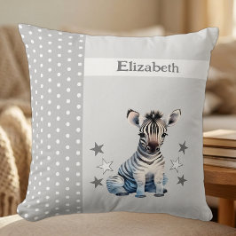 Kinderzimmer tragen den Namen niedlich zebra gray Kissen
