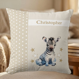 Kinderzimmer tragen den Namen niedlich Zebrabraun Kissen