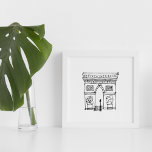Kinderzimmer | Triumphbogen Paris Poster<br><div class="desc">Handgezeichnete Skizze für ein Kinderzimmer | Arc de Triomphe Paris Poster</div>