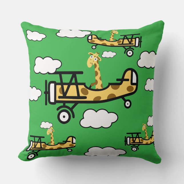 Kinderzimmer von Tierpiloten Kissen (Vorderseite)