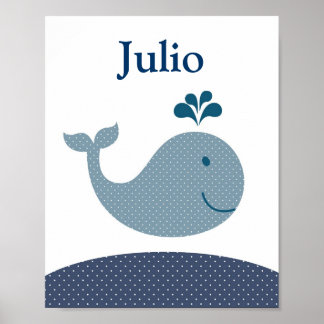 Kinderzimmer Wal Art für Kinder Poster