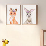 Kinderzimmer Wasserfarbenfox und Bunny Bilderwand Sets<br><div class="desc">Dieses Design kann durch Auswahl der Option Design bearbeiten personalisiert werden. Sie können auch auf andere Gegenstände übertragen. Kontaktieren Sie mich unter colorflowcreations@gmail.com oder nutzen Sie die Chat-Option oben auf der Seite, wenn Sie dieses Design auf einem anderen Produkt haben möchten oder Hilfe bei diesem Design benötigen. Sehen Sie mehr...</div>