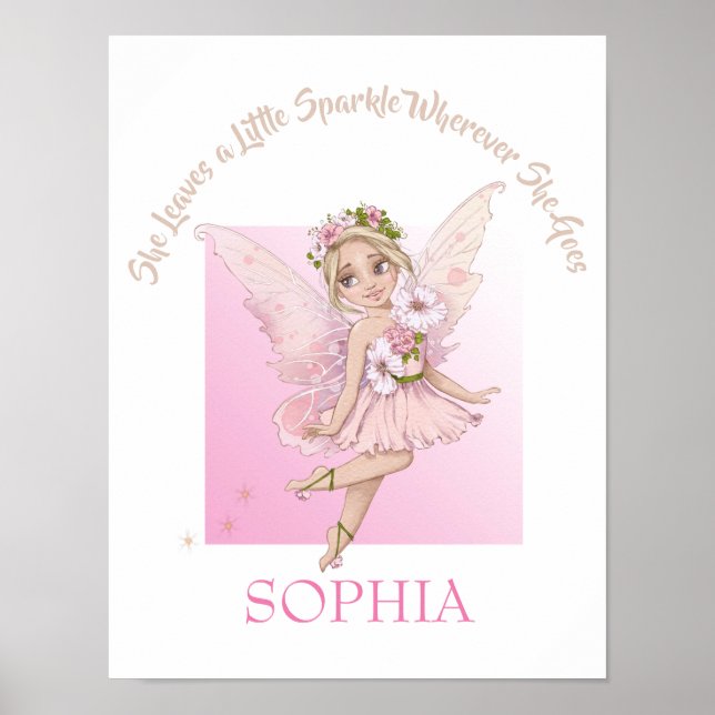 Kinderzimmer Zitat Niedlich Fairosa Sparkle Poster (Vorne)