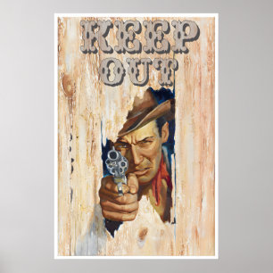Kinderzimmerposter Cowboy-Kunst Western-Druck für Poster