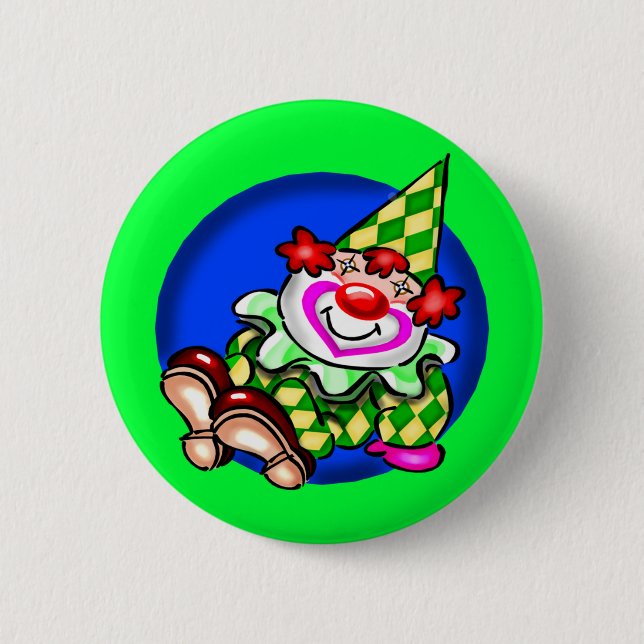 KinderZirkusclown-T-Shirts und Geschenke Button (Vorderseite)