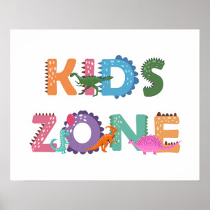 Kinderzone Dinosaurier Poster