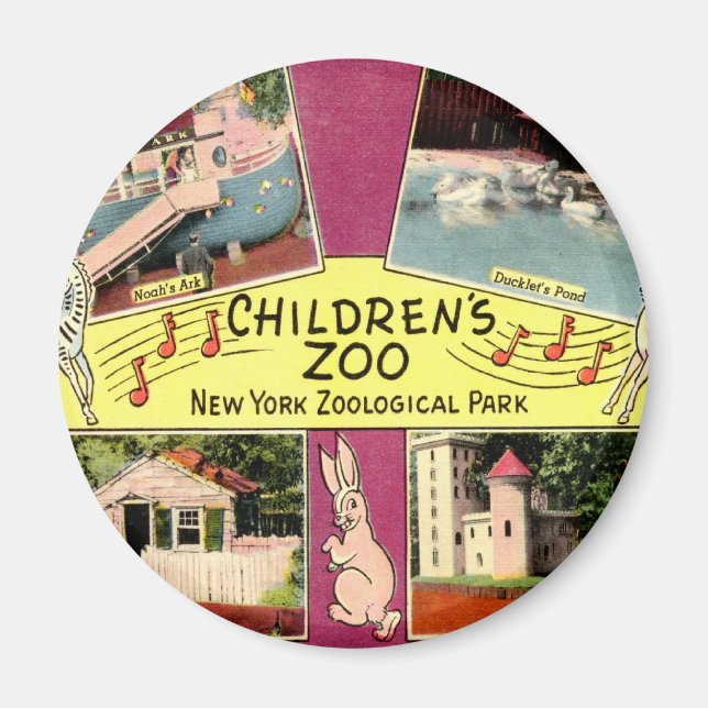 Kinderzoo, Bronx Zoo, NY Vintag Magnet (Vorne)
