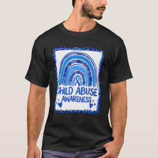 Kindesmissbrauch Bewusstsein Regenbogen Blauer Sch T-Shirt