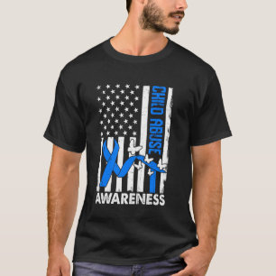 Kindesmissbrauch-Präventions-Monatsflagge der USA  T-Shirt