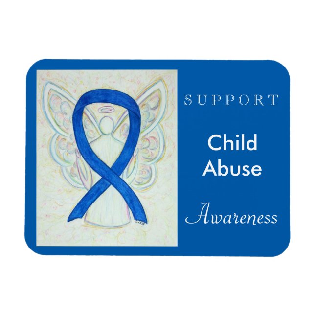 Kindesmissbrauchsbewusstsein Angel Custom Magnet (Horizontal)