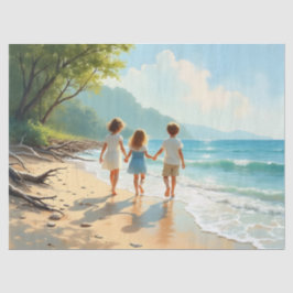 Kindheit an der Küste Seidenpapier