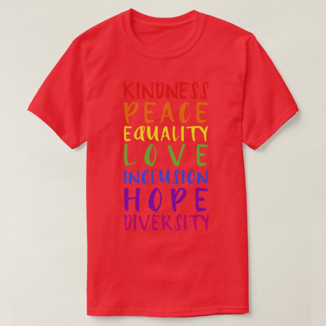 Kindheit Frieden Inklusion Hoffnung Regenbogen für T-Shirt (Design vorne)