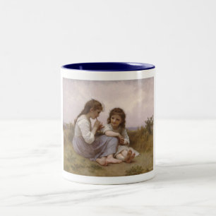 KindheitIdyll durch Bouguereau Zweifarbige Tasse