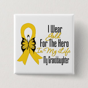 Kindheits-Krebs-Band mein Held meine Enkelin Button