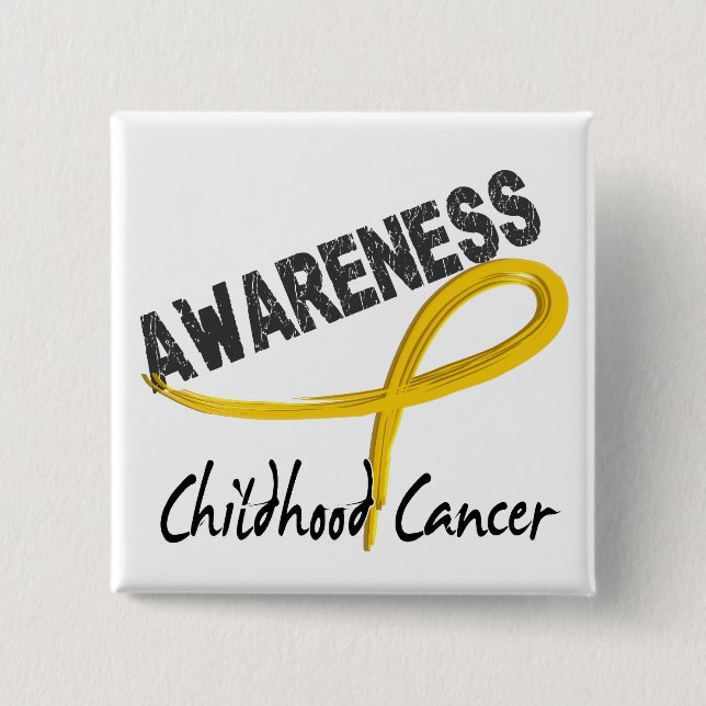 Kindheits-Krebs-Bewusstsein 3 Button (Vorderseite)