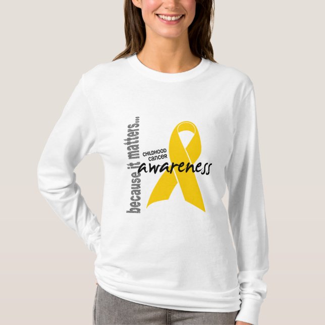 Kindheits-Krebs-Bewusstsein T-Shirt (Vorderseite)