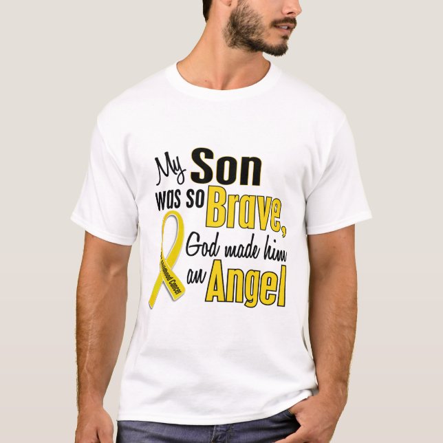 Kindheits-Krebs ENGEL 1 Sohn T-Shirt (Vorderseite)