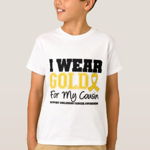 Kindheits-Krebs trage ich Goldband-Cousin T-Shirt