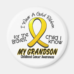Kindheits-Krebs trage ich Goldband für Enkel Magnet