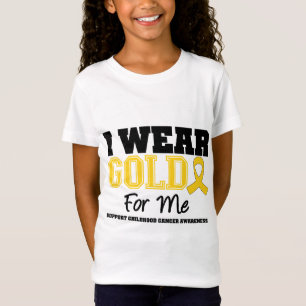 Kindheits-Krebs trage ich Goldband für mich T-Shirt