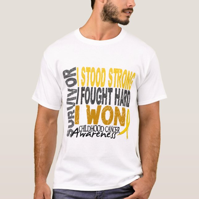 Kindheits-Krebs-Überlebender 4 T-Shirt (Vorderseite)