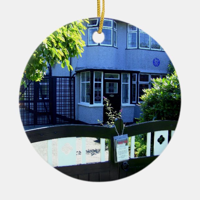 Kindheits-Zuhause von John Lennon Keramik Ornament (Vorne)