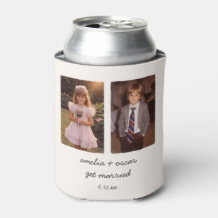 Kindheitsfoto-Hochzeitsgeschenk Vintage-Snapshot Dosenkühler