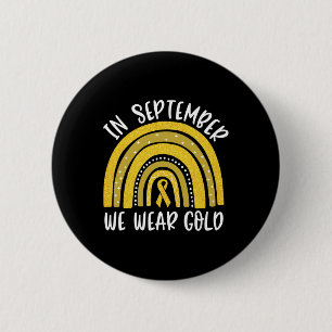 Kindheitskrebs-Bewusstseinsregenbogen Im September Button