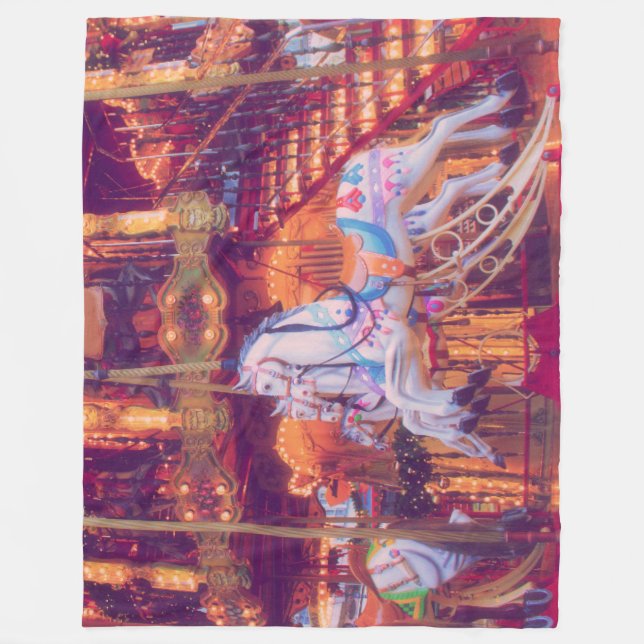 Kindheitstraum - alte Pferdekleider Fleecedecke (Vorderseite)