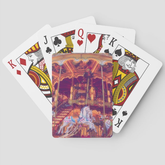 Kindheitstraum - alte Pferdekleider Spielkarten (Rückseite)