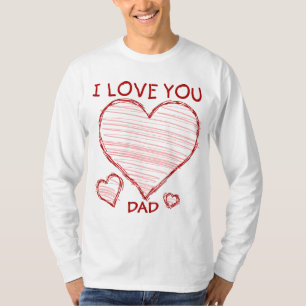 Kindliche Erklärung der Liebe im Zeichenstift u. T-Shirt