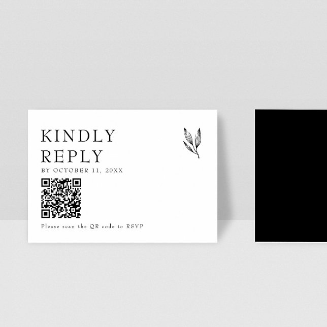 Kindly Antwort Elegant Minimalistisch Wedding QR C (Von Creator hochgeladen)