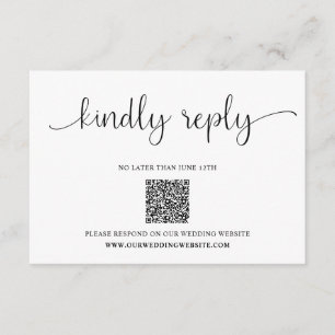 Kindly Antwort Minimalistisch Wedding RSVP Begleitkarte
