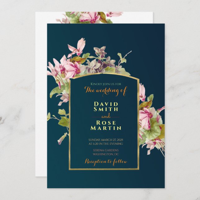 Kindly Join Us Eucalyptus Blätter Wedding Card Einladung (Vorne/Hinten)