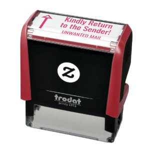 "Kindly Rückkehr zum Absender! ", "UNERWÜNSCHTE Permastempel