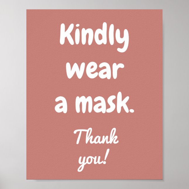 Kindly Tragen Sie ein Mask Cinnamon Rose Poster (Vorne)
