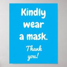 Kindly Tragen Sie ein Maskenposter