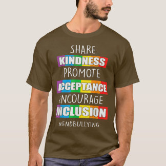 Kindness Annahme Schlussfolgerung Pride Rainbow Lg T-Shirt