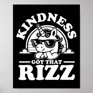 Kindness Anti Bullying Week Einhorn Got Rizz Stick Poster