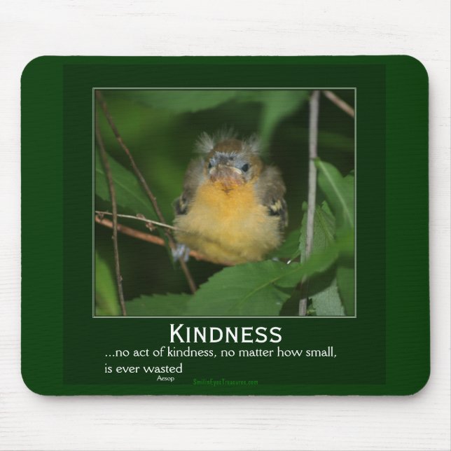 Kindness Baby Oriole Motivierend Mousepad (Vorne)