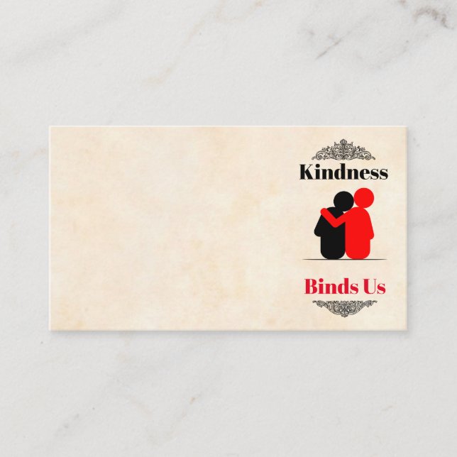 Kindness bindet uns Business Card Visitenkarte (Vorderseite)
