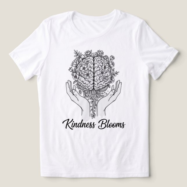 Kindness Blooms Tri-Blend Shirt (Design Vorderseite)
