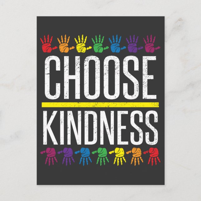 Kindness Choose Kind - Stopp Bullen Spread Liebe Postkarte (Vorderseite)