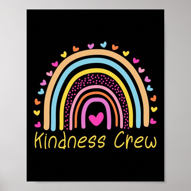 Kindness Crew Kindergarten Lehrer Kinderbetreuung Poster (Vorne)